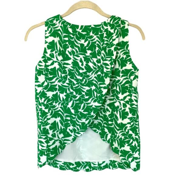 NWOT J. Crew Good Feeling Green Scalloped Tank - Picture 2 of 9